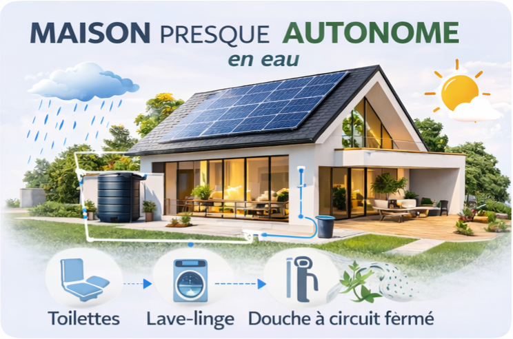 Schéma maison autonome en eau ECONOPLUIE